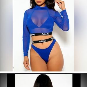 OMG Miami Swimwear Three Piece size L NWOT